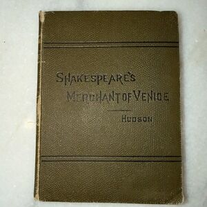 Vintage Shakesspear's Merchant Of Venice Finn &company Publishers 1903 GWB532